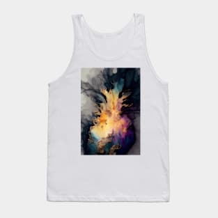 Pineapple Fusion - Abstract Alcohol Ink Resin Art Tank Top